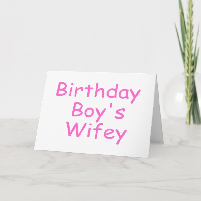 Carte Wifey Boy (Devant)