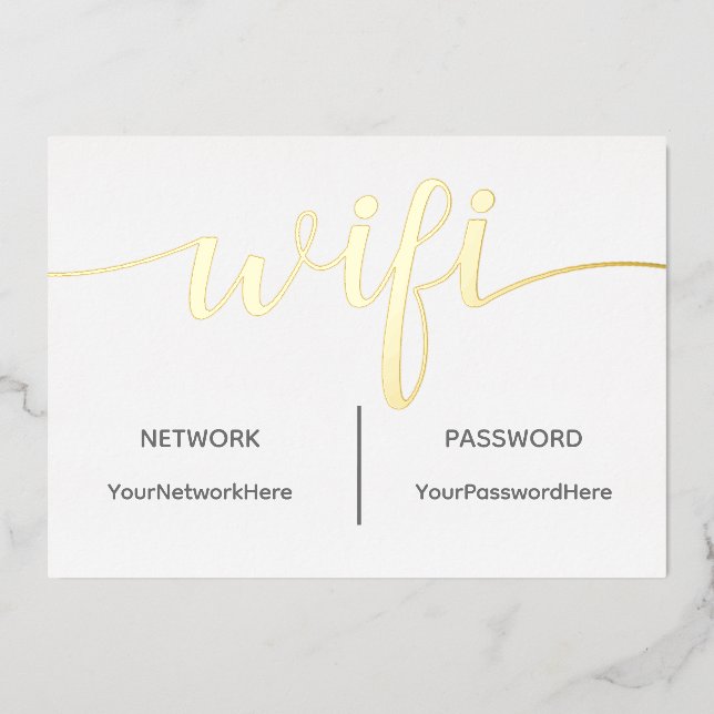 Carte Wifi pour les clients avec Real Foil (Recto)