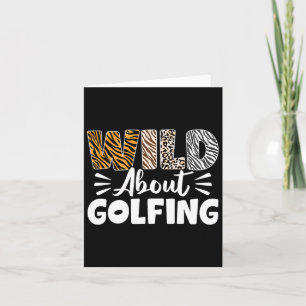 Carte Wild À propos de Golfing Animaux Motifs Golfer Leo