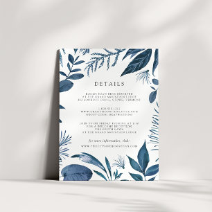 Carte Wild Azure Guest Information Card