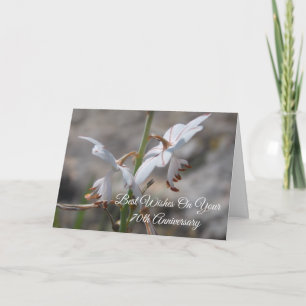 Carte Wild Lilies Personnalisé 70e anniversaire de Maria
