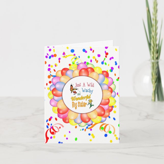 Carte Wild Wacky Merveilleux Grands Cadeaux Soeurs (Devant)