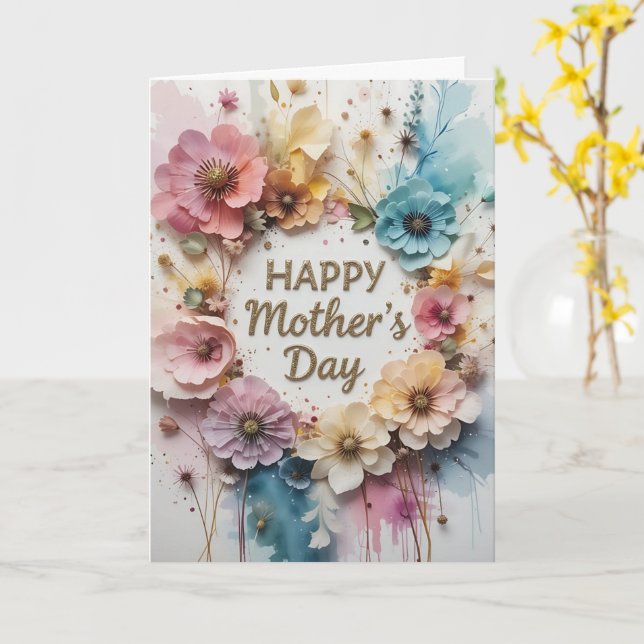 Carte Wildflowers 3D Mother´s Day (Fleur jaune)