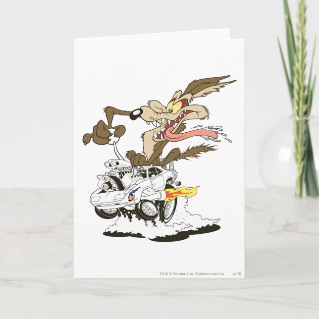 Carte WILE E. COYOTE™ Conducteur Fou (Devant)