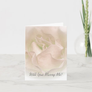 Carte Will Marry Me Card Ivory Rose