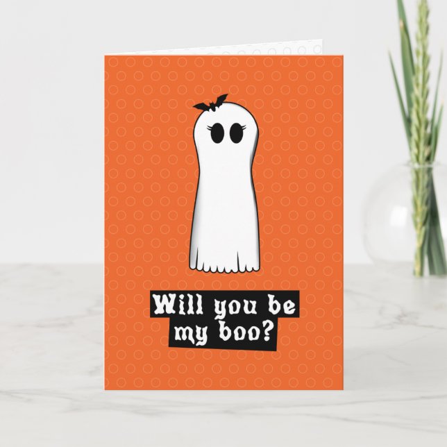 Carte Will you be my boo Halloween Card (Devant)