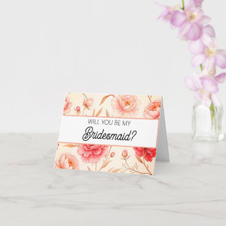 Carte Will you be my Bridesmaid proposal card