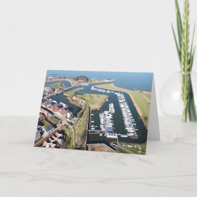 Carte Willemstad aux Pays-Bas avec un port moderne. (Devant)