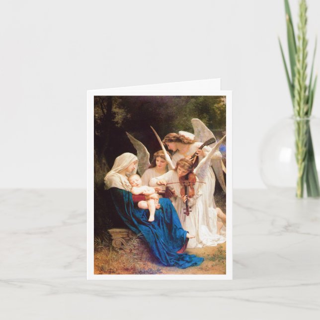 Carte William-Adolphe Bouguereau CHANT DES ANGES 1881  (Devant)