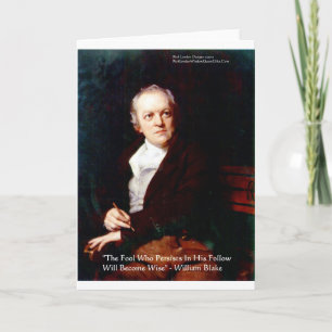 Carte William Blake "Devenez Sage" Citation de sagesse C
