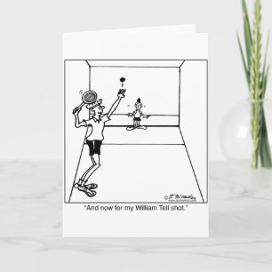 Carte William disent le tir de racquetball