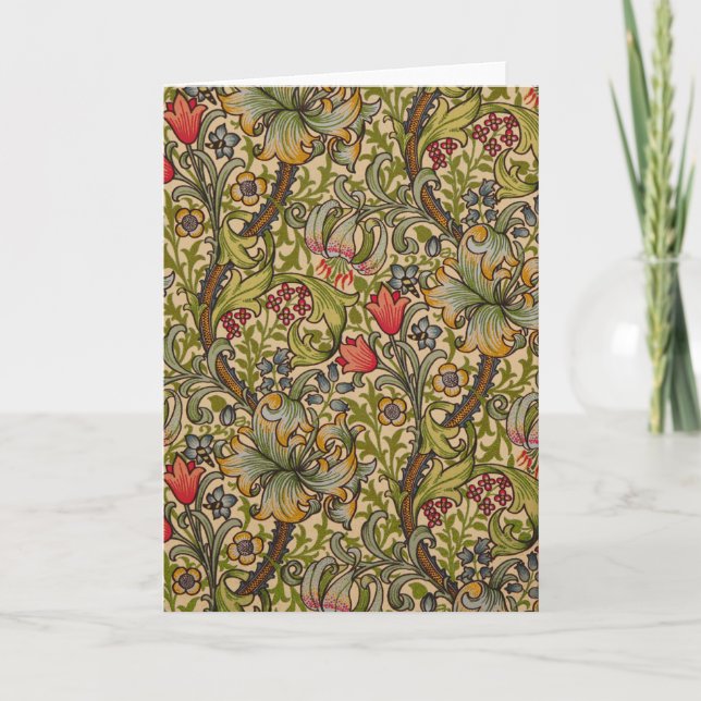 Carte William Morris Golden Lily (Devant)