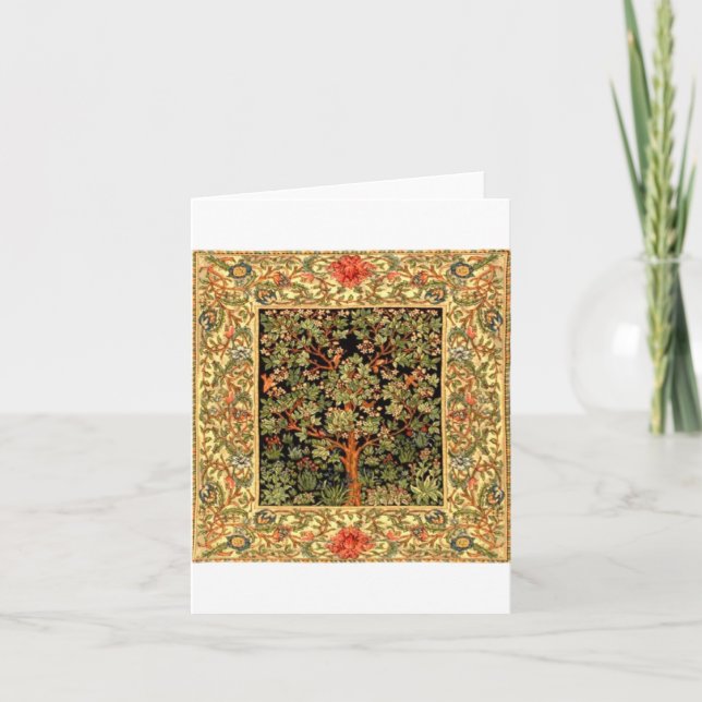Carte William Morris - Motif De L'Arbre De Vie (Devant)