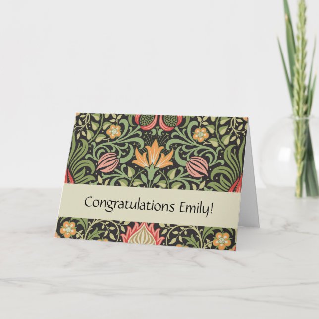 Carte William Morris Persian Floral Antique (Devant)