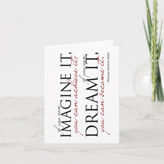 Carte William Ward imaginent la citation (Devant)