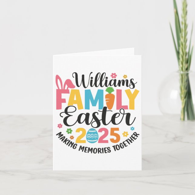Carte Williams Easter Family Matching (Devant)