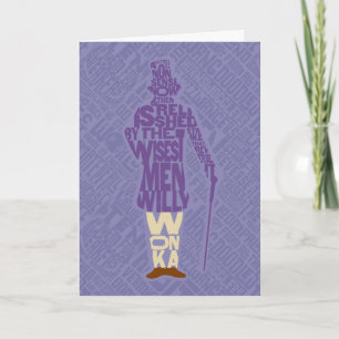 Carte Willy Wonka Citation Silhouette