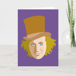 Carte Willy Wonka Stenciled Face Graphic