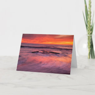 Carte Windansea Beach Red Sunset