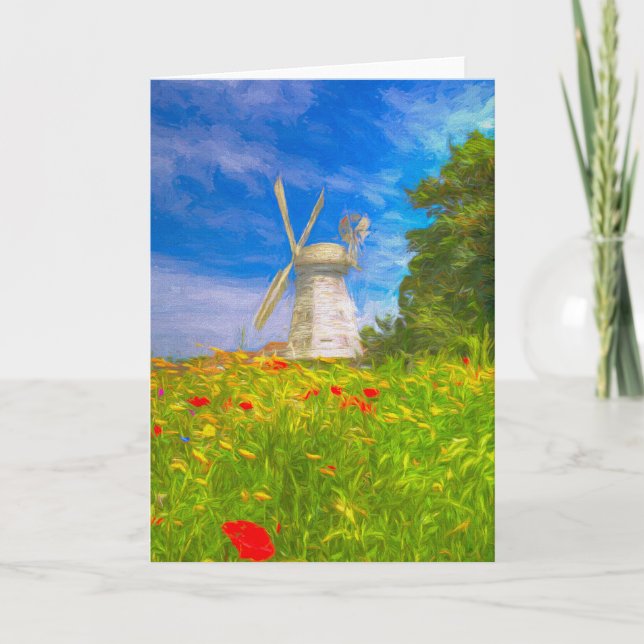Carte Windmill Meadow Art (Devant)