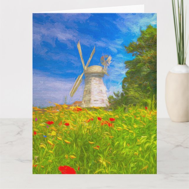 Carte Windmill Meadow Art (Devant)