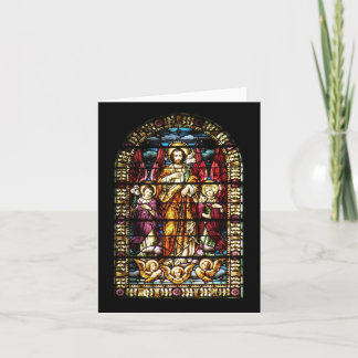 Carte WIndow de l'église en verre tendu