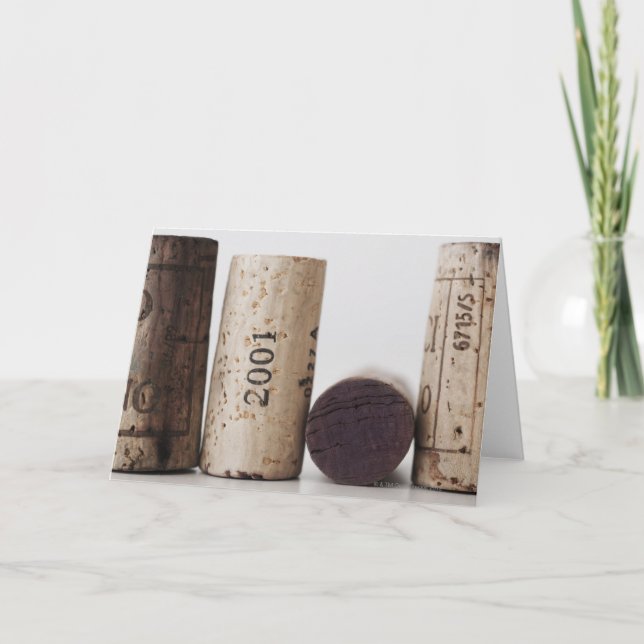 Carte Wine corks with dates (Devant)