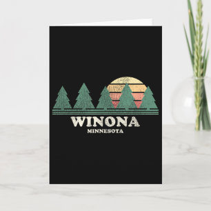 Carte Winona Mn Vintage Throwback Tee Retro 70s Design 