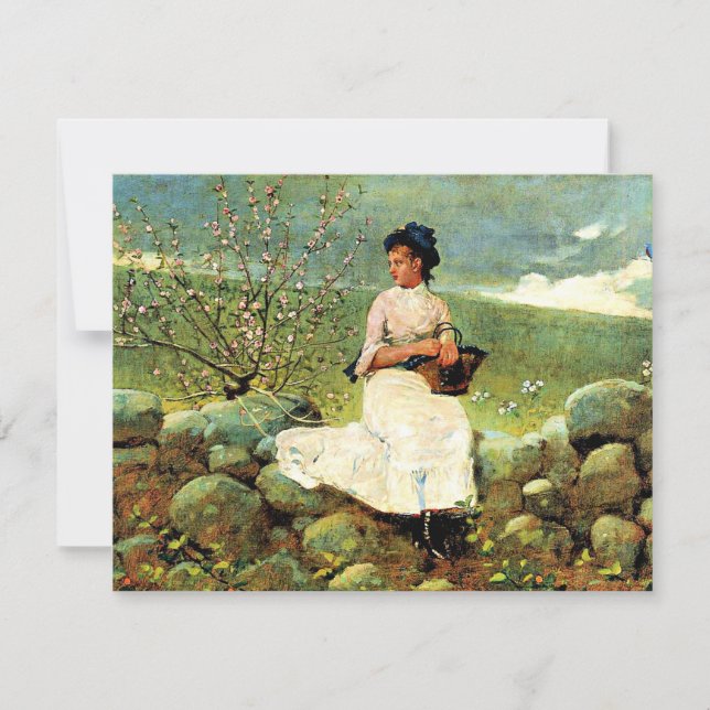 Carte Winslow Homer - Peach Blossoms (Devant)