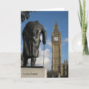 Carte Winston Churchill and Big Ben Greeting Card