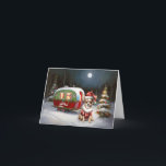 Carte Winter Chihuahua Caravan Christmas Adventure<br><div class="desc">Laissez-vous tenter par la magie d'une nuit d'hiver enneigée alors qu'une caravane glisse gracieusement à travers le paysage illuminé par la lune. La beauté sereine de la neige scintillante et l'éclat enchanteur de la lune créent une scène captivante, promettant une aventure de Noël inoubliable remplie de chaleur, de joie et...</div>