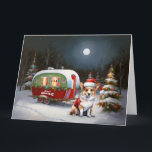 Carte Winter Corgi Caravan Christmas Adventure<br><div class="desc">Laissez-vous tenter par la magie d'une nuit d'hiver enneigée alors qu'une caravane glisse gracieusement à travers le paysage illuminé par la lune. La beauté sereine de la neige scintillante et l'éclat enchanteur de la lune créent une scène captivante, promettant une aventure de Noël inoubliable remplie de chaleur, de joie et...</div>