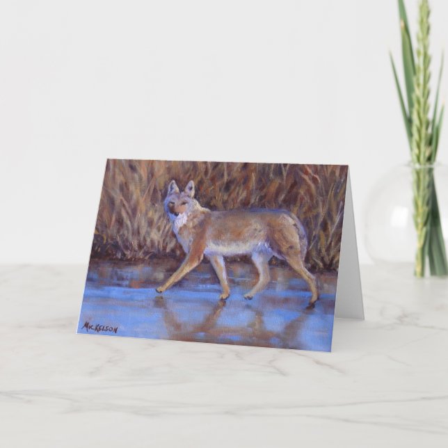 Carte Winter Coyote Art Toutes les occasions (Devant)