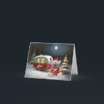 Carte Winter French Bulldog Caravan Christmas Adventure<br><div class="desc">Laissez-vous tenter par la magie d'une nuit d'hiver enneigée alors qu'une caravane glisse gracieusement à travers le paysage illuminé par la lune. La beauté sereine de la neige scintillante et l'éclat enchanteur de la lune créent une scène captivante, promettant une aventure de Noël inoubliable remplie de chaleur, de joie et...</div>