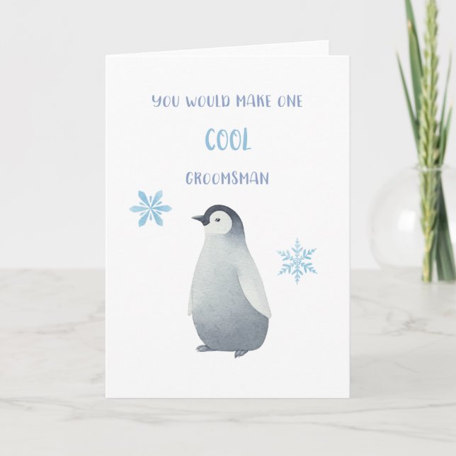 Carte Winter Groomsman Proposal Card (Devant)