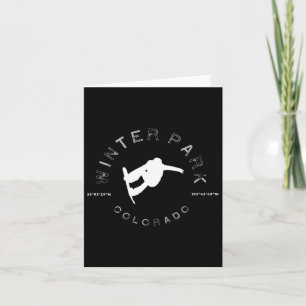 Carte Winter Park Colorado Graphisme Vintage Snowboard T