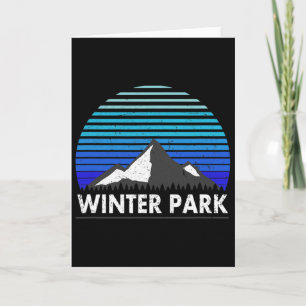 Carte Winter Park Colorado Oiseau Bleu Montagne