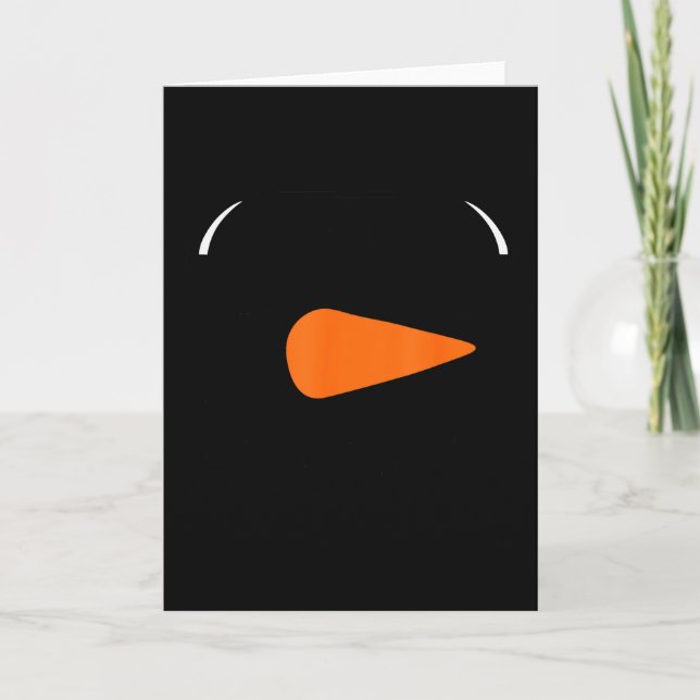 Carte Winter Snowman Face Eyelashes Christmas Xmas For B (Devant)