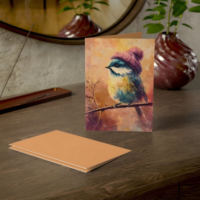 Carte Winter Songbird in Knit Hat | Tumbleweed Greeting (Créateur téléchargé)