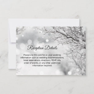 Carte Winter Wonderland Snow Branch Détails du Mariage