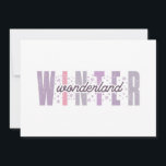 Carte Winter Wonderland - Typographie Festive Art<br><div class="desc">Entrez dans un "Winter Wonderland" magique avec ce design élégant aux couleurs pastel douces et aux flocons de neige fantaisistes. Parfait pour ajouter une touche de charme à vos célébrations d'hiver, ce design fonctionne magnifiquement sur une variété de produits Zazzle tels que T-shirts, tasses, cartes et plus encore. Que vous...</div>