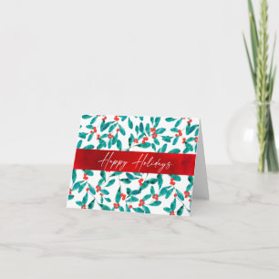 Carte Winterberry (Festive Red Band) Joyeuses fêtes