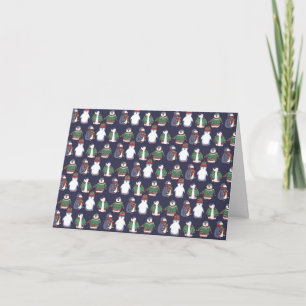 Carte Wintery Penguins, personnalisable !