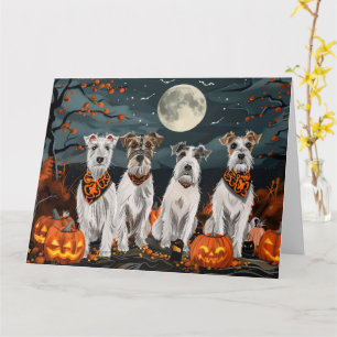 Carte Wirefox Terrier Halloween Éffrayant