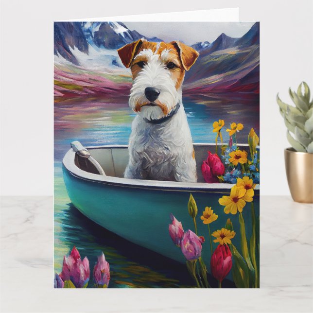 Carte Wirefox Terrier sur une pagaie : Une aventure pitt (Petite plante)