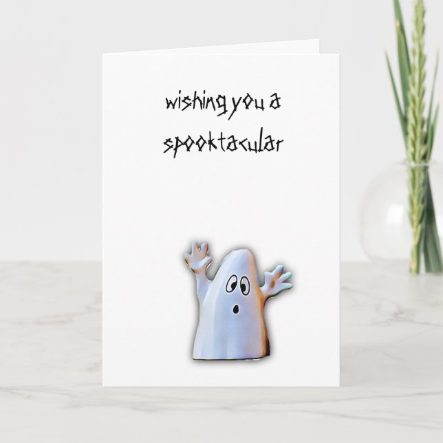 Carte Wishing you a Spooktacular Halloween card (Devant)