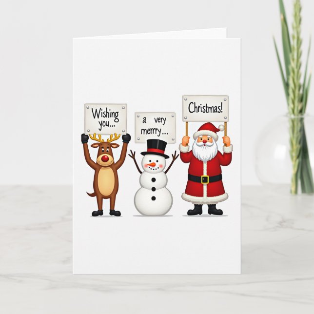 Carte Wishing You A Very Merry Christmas Card (Devant)