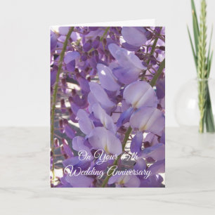 Carte Wisteria 65e anniversaire Mariage personnalisé