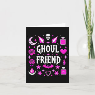Carte Witchy Pink Ghoul Ami Halloween Collage Femmes