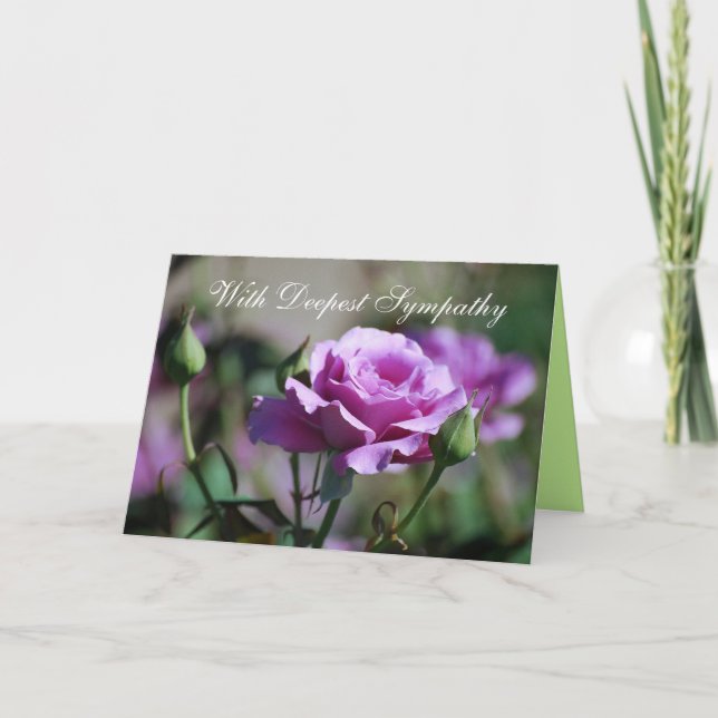 Carte With Deepest Sympathy Lavender (Devant)